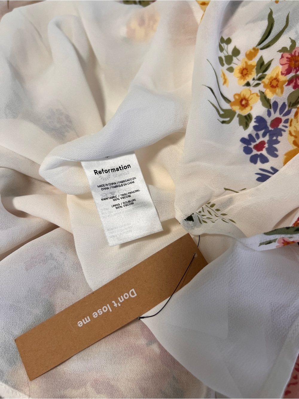 NEW Reformation Nikita Dress Bouquet Floral Sz 4 - Picture 6 of 7